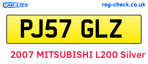 PJ57GLZ are the vehicle registration plates.