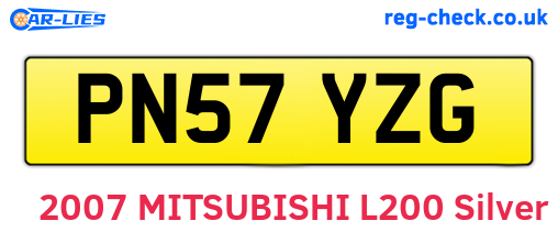 PN57YZG are the vehicle registration plates.