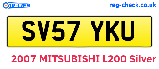 SV57YKU are the vehicle registration plates.
