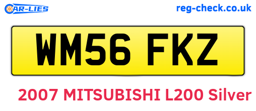 WM56FKZ are the vehicle registration plates.