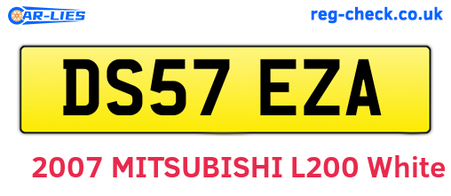 DS57EZA are the vehicle registration plates.