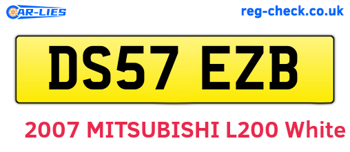 DS57EZB are the vehicle registration plates.