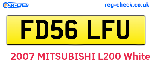 FD56LFU are the vehicle registration plates.