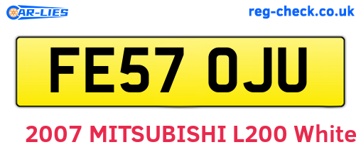FE57OJU are the vehicle registration plates.
