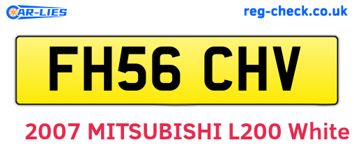 FH56CHV are the vehicle registration plates.