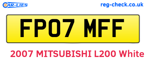 FP07MFF are the vehicle registration plates.