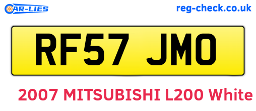 RF57JMO are the vehicle registration plates.