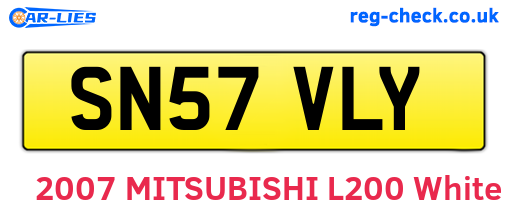 SN57VLY are the vehicle registration plates.