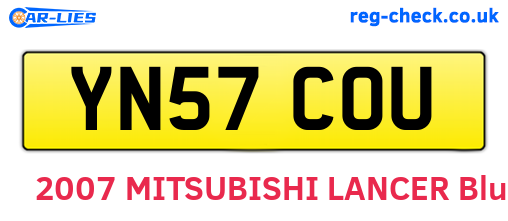 YN57COU are the vehicle registration plates.