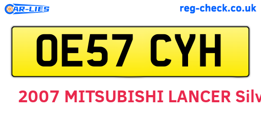 OE57CYH are the vehicle registration plates.