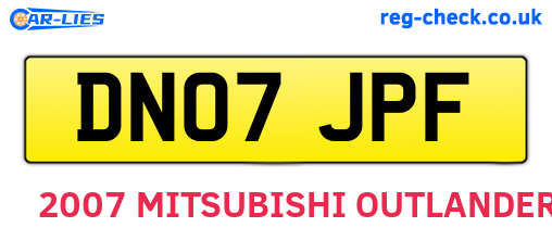 DN07JPF are the vehicle registration plates.