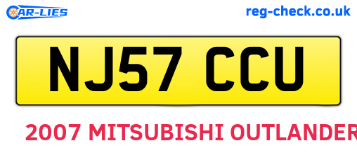 NJ57CCU are the vehicle registration plates.
