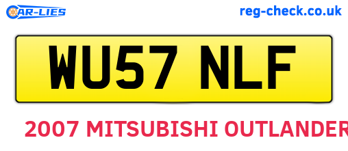 WU57NLF are the vehicle registration plates.