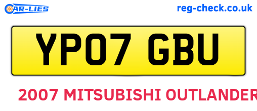 YP07GBU are the vehicle registration plates.