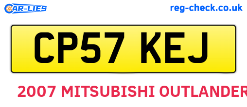 CP57KEJ are the vehicle registration plates.