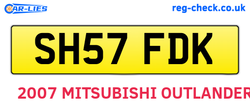 SH57FDK are the vehicle registration plates.