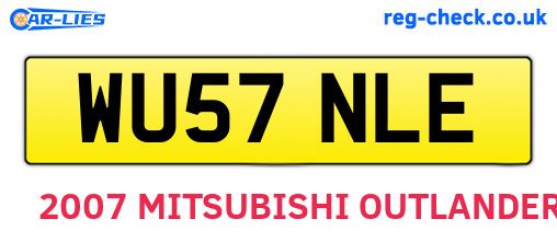 WU57NLE are the vehicle registration plates.