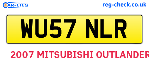 WU57NLR are the vehicle registration plates.