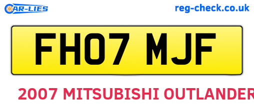 FH07MJF are the vehicle registration plates.