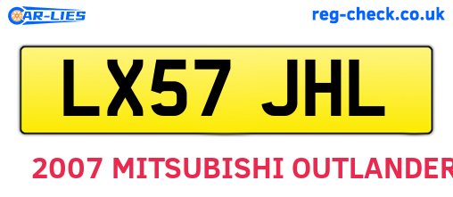 LX57JHL are the vehicle registration plates.
