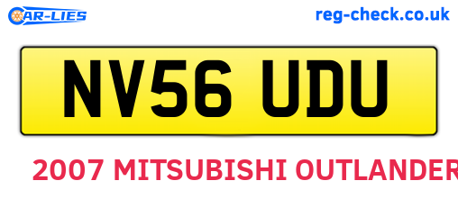 NV56UDU are the vehicle registration plates.