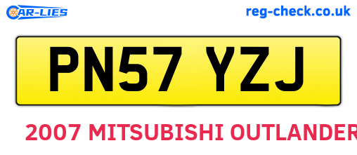 PN57YZJ are the vehicle registration plates.