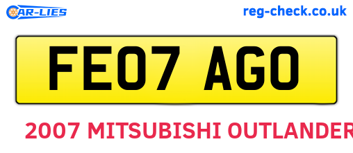 FE07AGO are the vehicle registration plates.