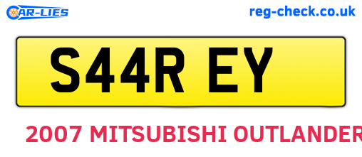 S44REY are the vehicle registration plates.