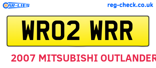 WR02WRR are the vehicle registration plates.