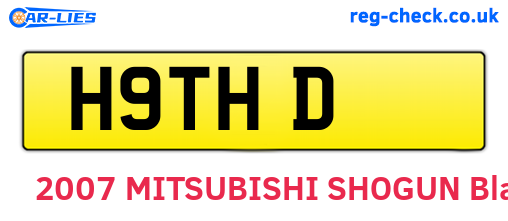 H9THD are the vehicle registration plates.