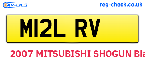 M12LRV are the vehicle registration plates.