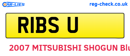 R1BSU are the vehicle registration plates.