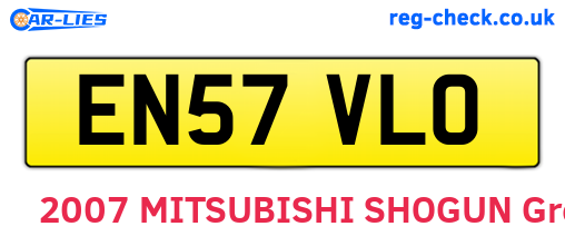 EN57VLO are the vehicle registration plates.