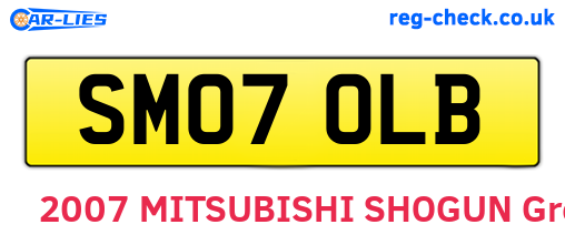SM07OLB are the vehicle registration plates.