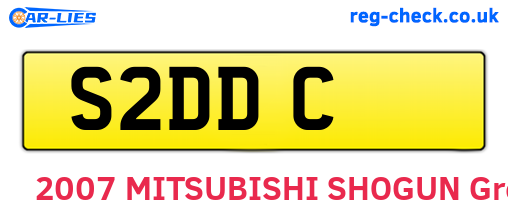 S2DDC are the vehicle registration plates.
