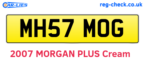 MH57MOG are the vehicle registration plates.