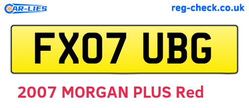 FX07UBG are the vehicle registration plates.
