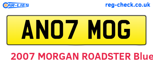 AN07MOG are the vehicle registration plates.