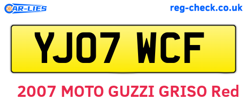 YJ07WCF are the vehicle registration plates.