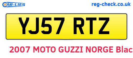 YJ57RTZ are the vehicle registration plates.