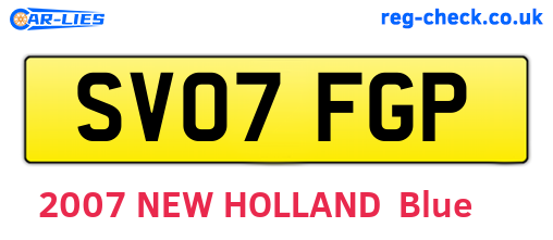 SV07FGP are the vehicle registration plates.