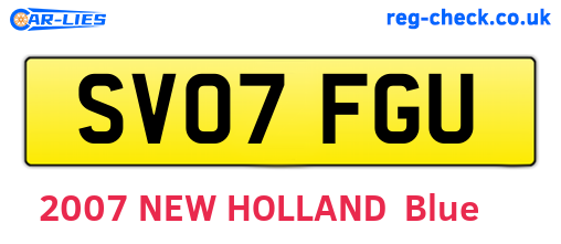 SV07FGU are the vehicle registration plates.