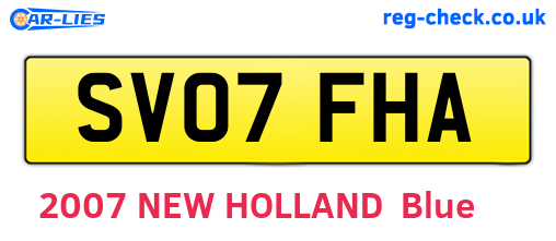 SV07FHA are the vehicle registration plates.