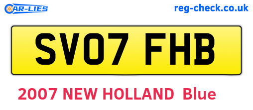 SV07FHB are the vehicle registration plates.