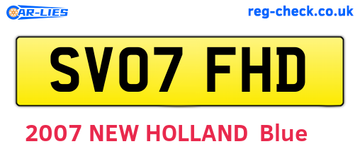 SV07FHD are the vehicle registration plates.