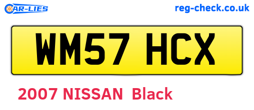 WM57HCX are the vehicle registration plates.