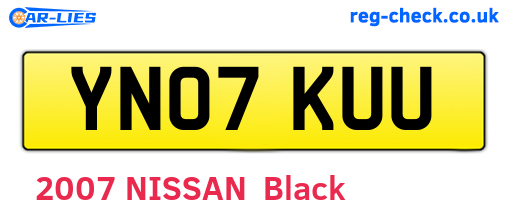 YN07KUU are the vehicle registration plates.
