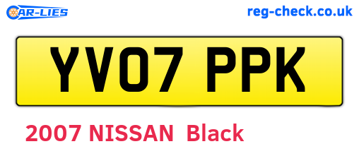 YV07PPK are the vehicle registration plates.
