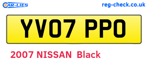 YV07PPO are the vehicle registration plates.