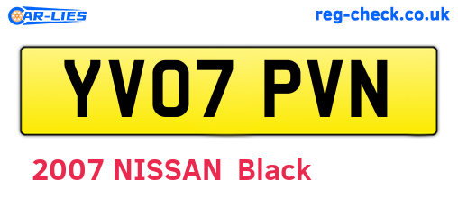 YV07PVN are the vehicle registration plates.